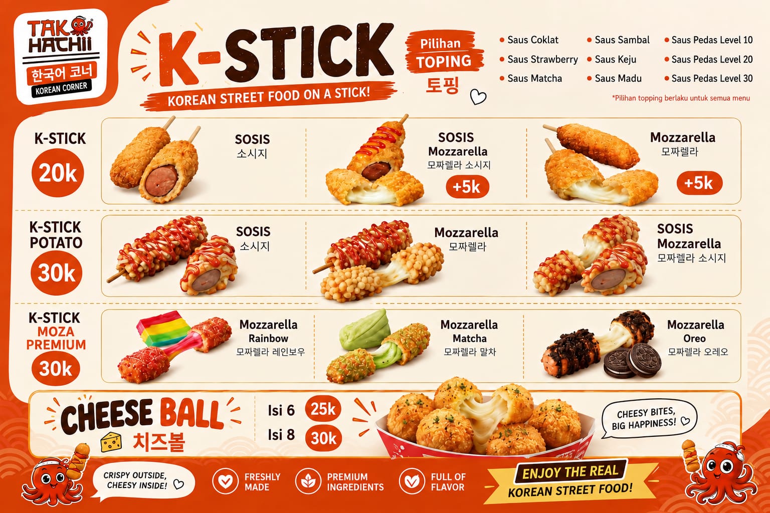 Menu K-Stick Tako Hachii